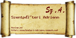 Szentpéteri Adrienn névjegykártya