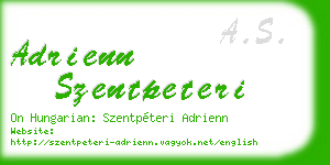 adrienn szentpeteri business card